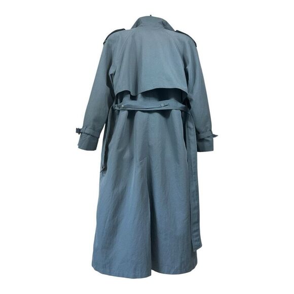 Vintage 80s London Fog Floral-Lined Thinsulate Trench Coat Wn Size12 Reg - Picture 3 of 8